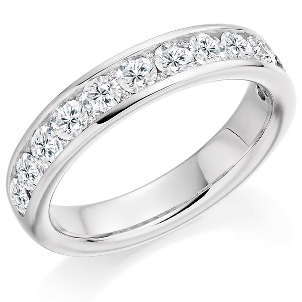 Channel-Set Half Eternity Ring, 1.15ct total (HET2866)