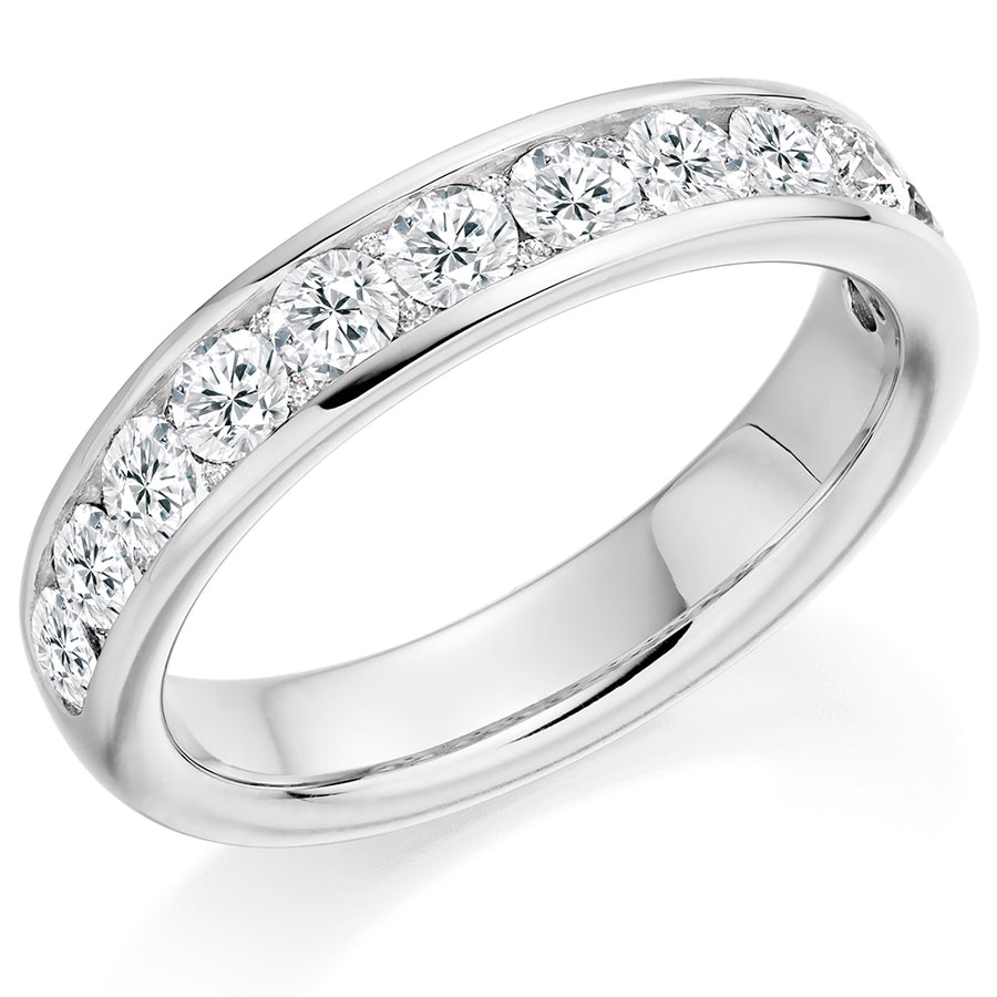 Channel-Set Half Eternity Ring, 1.15ct total (HET2866)