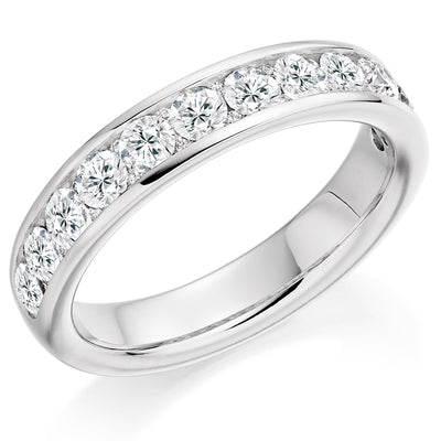 Channel-Set Half Eternity Ring, 0.80ct total (HET2867)