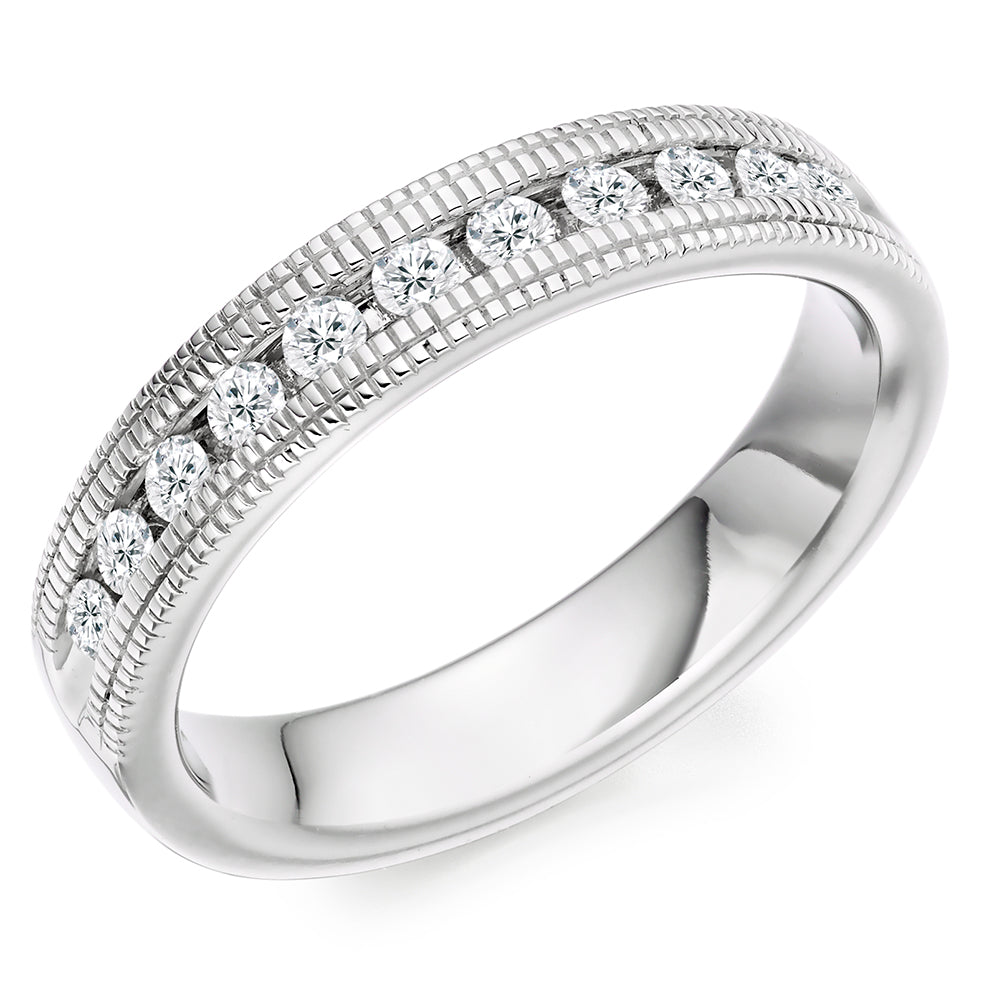 Channel-Set Half Eternity Ring, 0.55ct total (HET2884)