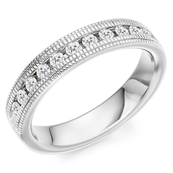 Channel-Set Half Eternity Ring, 0.55ct total (HET2884)