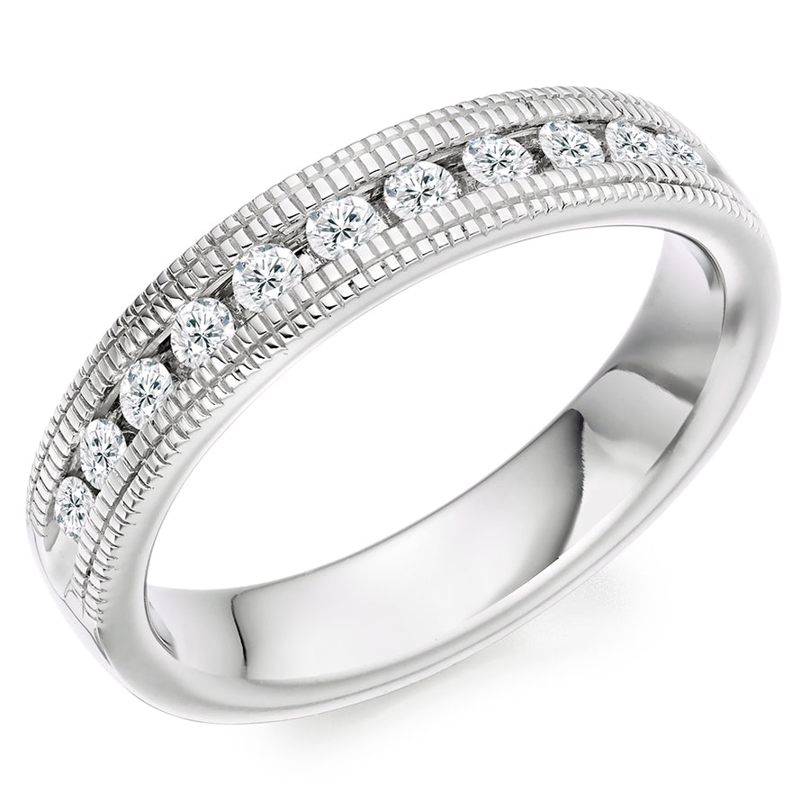 Channel-Set Half Eternity Ring, 0.55ct total (HET2884)