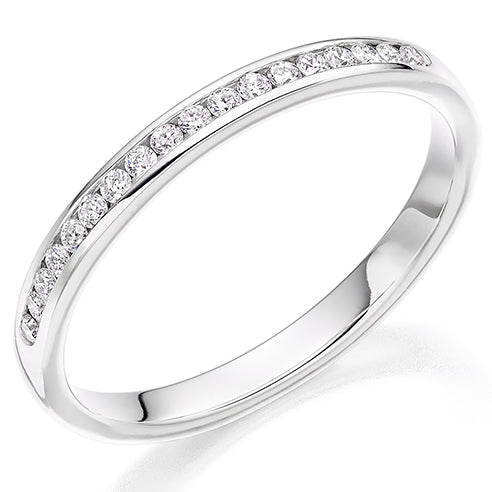 Channel-Set Half Eternity Ring, 0.2ct total (HET2943)