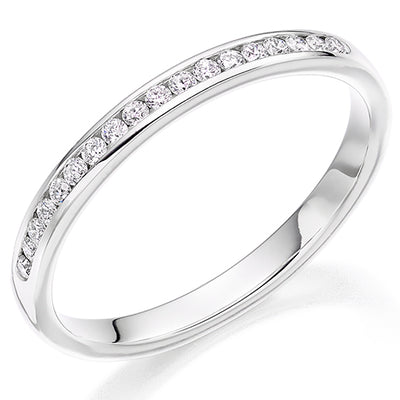 Channel-Set Half Eternity Ring, 0.2ct total (HET2943)