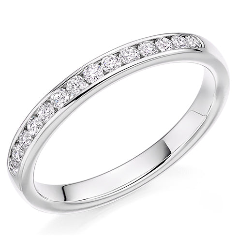 Channel-Set Half Eternity Ring, 0.3ct total (HET2944)