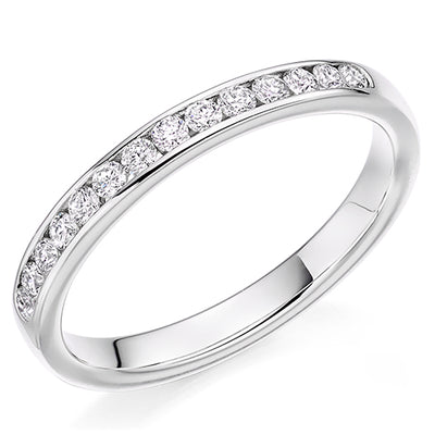 Channel-Set Half Eternity Ring, 0.3ct total (HET2944)