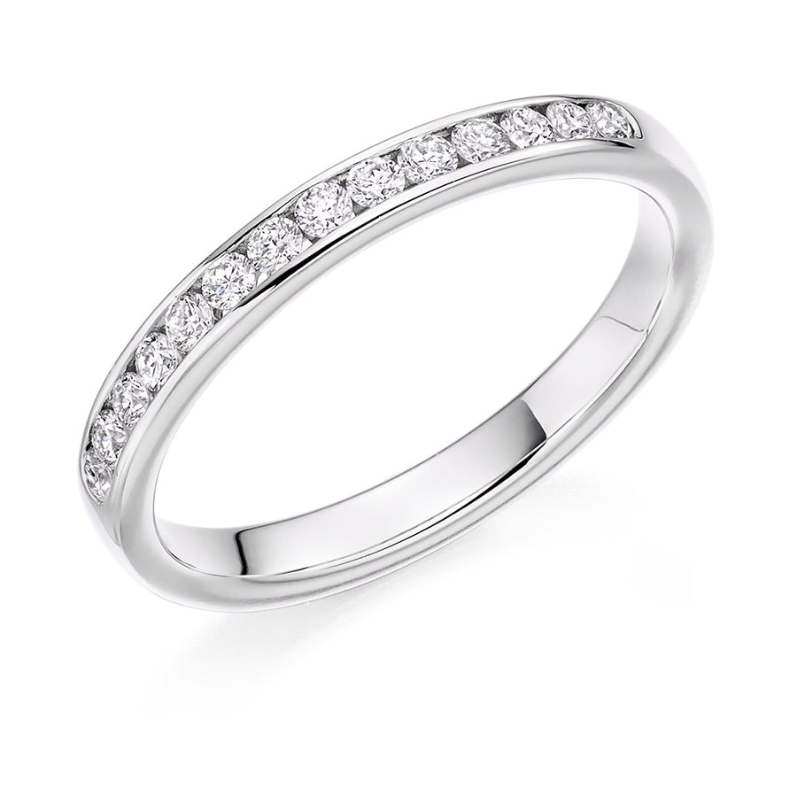 Channel-Set Half Eternity Ring, 0.3ct total (HET2944)