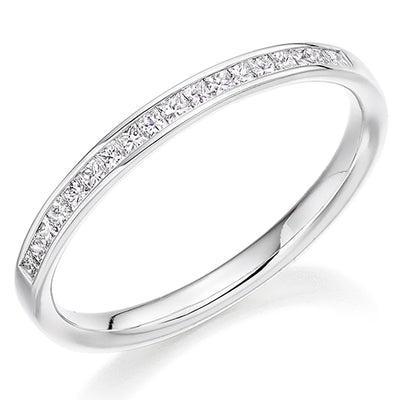 Channel-Set Half Eternity Ring, 0.3ct total (HET2945)