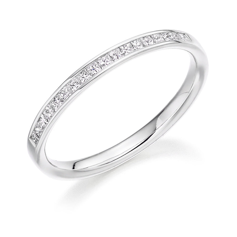 Channel-Set Half Eternity Ring, 0.3ct total (HET2945)