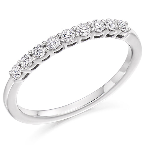 Claw-Set Half Eternity Ring, 0.33ct total