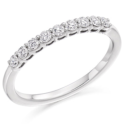 Claw-Set Half Eternity Ring, 0.33ct total