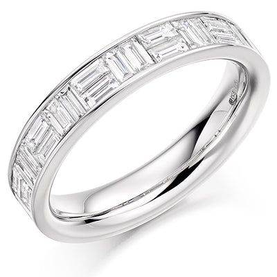Channel-Set Half Eternity Ring, 1.1ct total