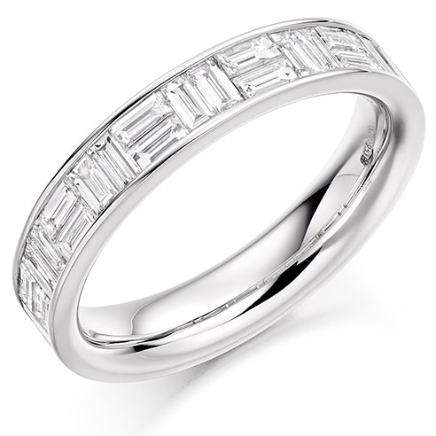 Channel-Set Half Eternity Ring, 1.1ct total