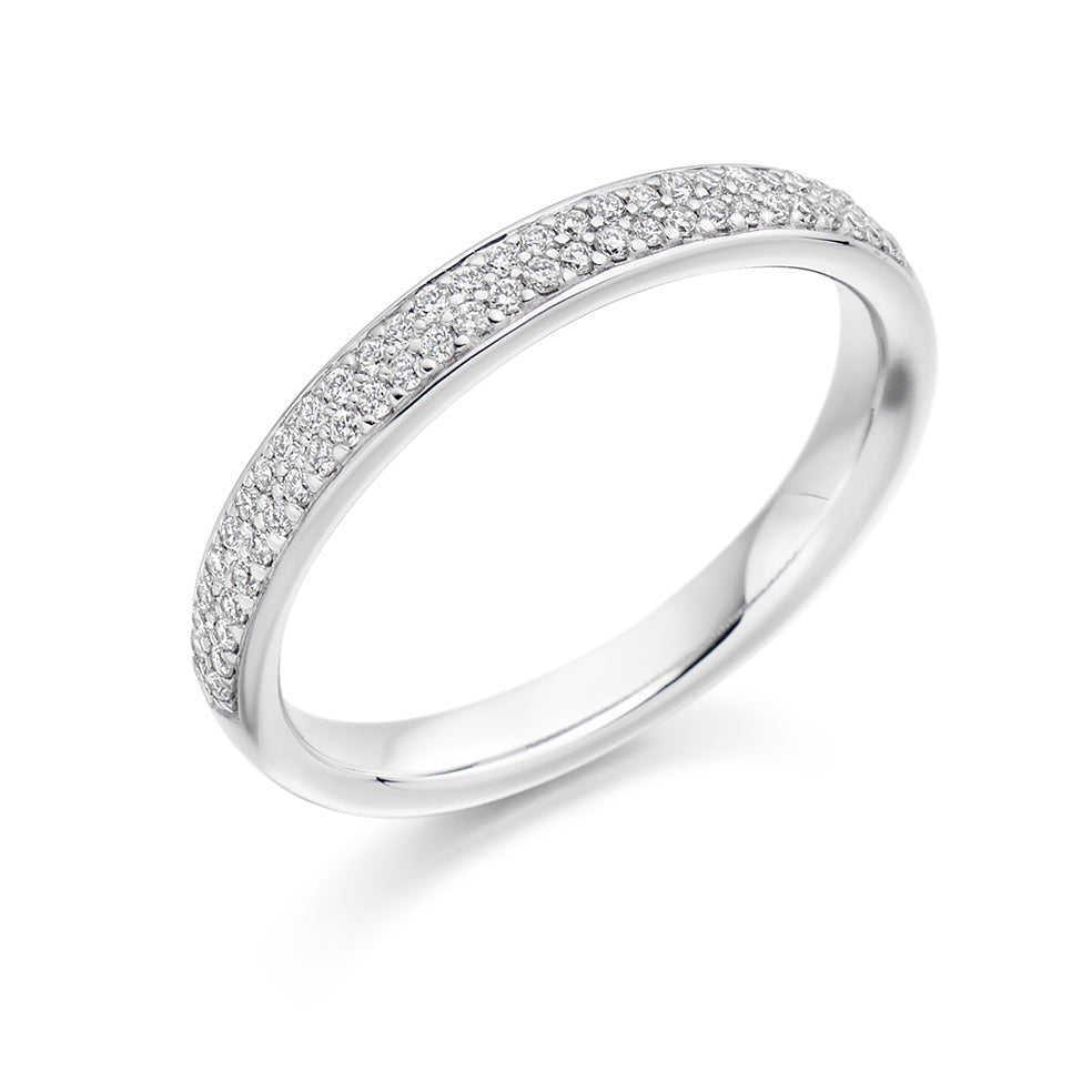 Grain-Set Half Eternity Ring, 0.25ct total (HET3151A)