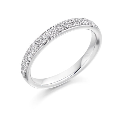 Grain-Set Half Eternity Ring, 0.25ct total (HET3151A)