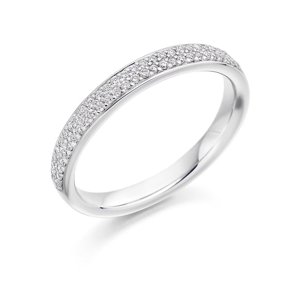 Grain-Set Half Eternity Ring, 0.25ct total (HET3151A)