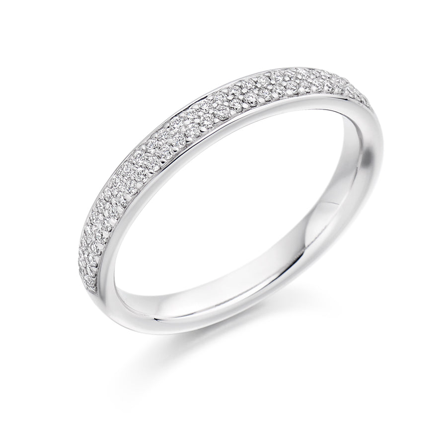 Grain-Set Half Eternity Ring, 0.25ct total (HET3151A)