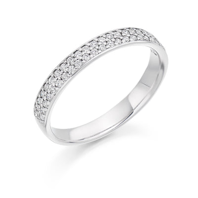 Grain-Set Half Eternity Ring, 0.30ct total (HET3153A)