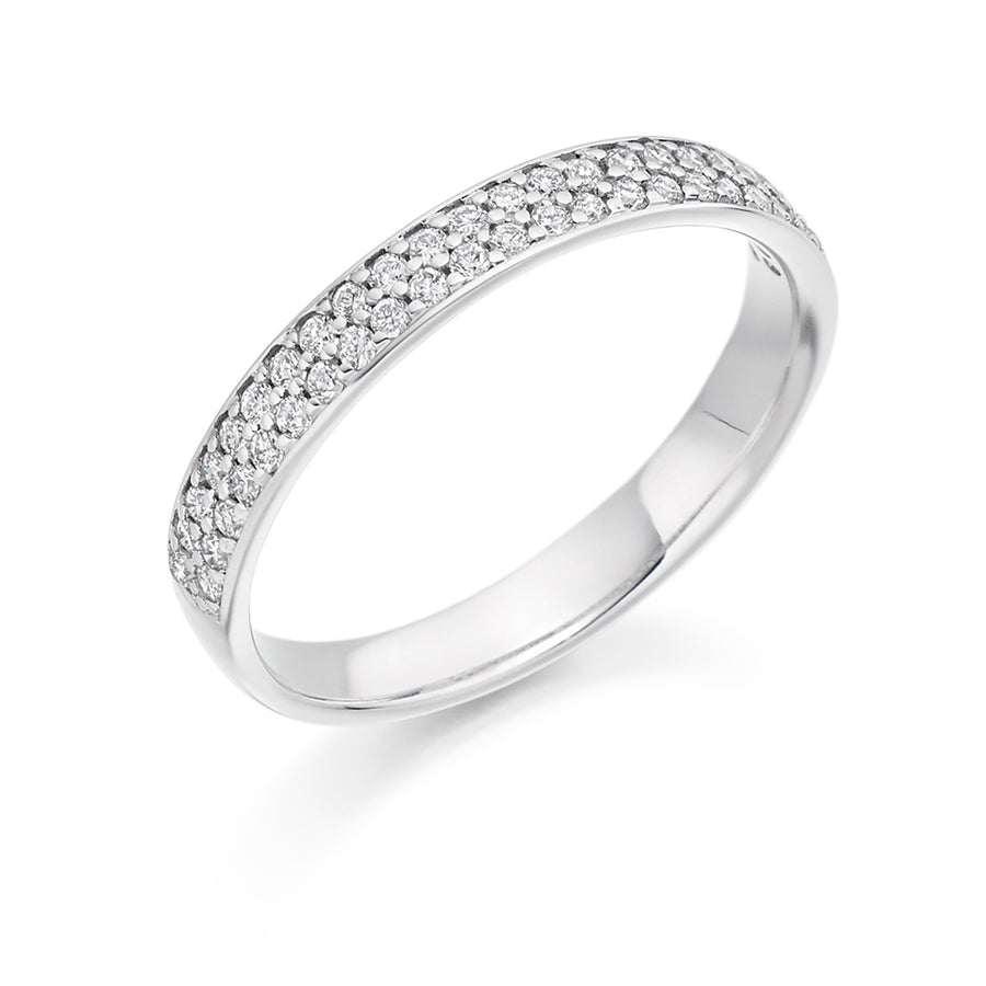 Grain-Set Half Eternity Ring, 0.30ct total (HET3153A)