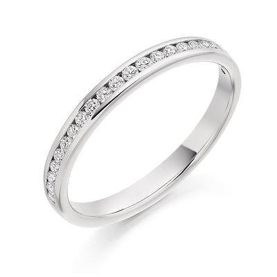 Channel-Set Half Eternity Ring, 0.25ct total (HET3222A)