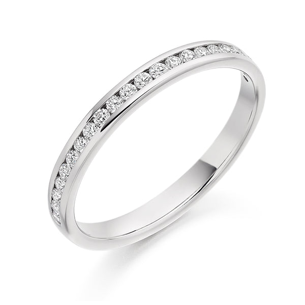 Channel-Set Half Eternity Ring, 0.25ct total (HET3222A)