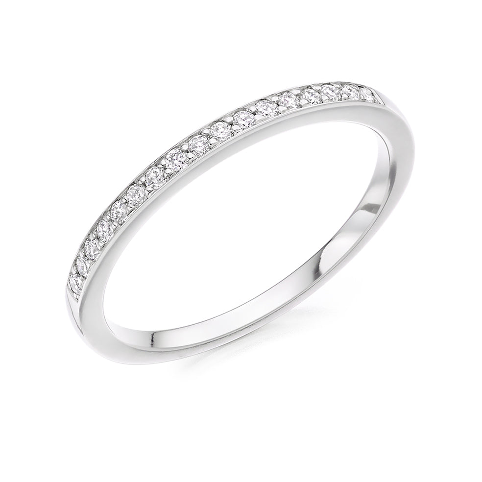 Grain-Set Half Eternity Ring, 0.15ct total (HET3316A)
