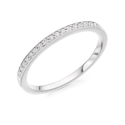 Grain-Set Half Eternity Ring, 0.15ct total (HET3316A)