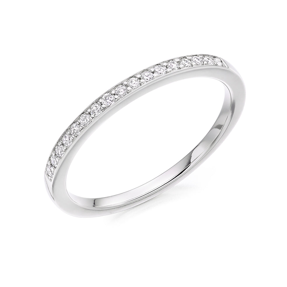 Grain-Set Half Eternity Ring, 0.20ct total (HET3317A)
