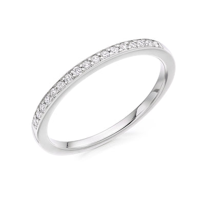 Grain-Set Half Eternity Ring, 0.20ct total (HET3317A)