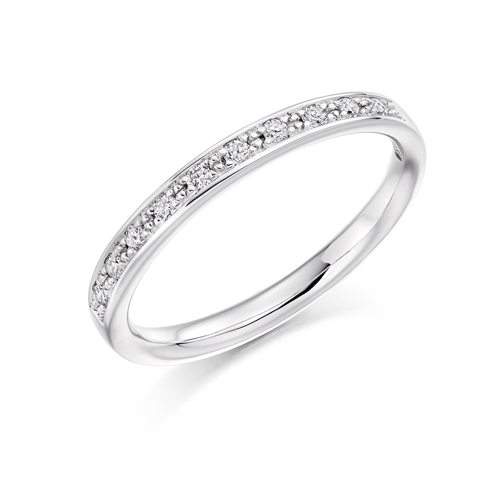 Grain-Set Half Eternity Ring, 0.15ct total (HET3347A)