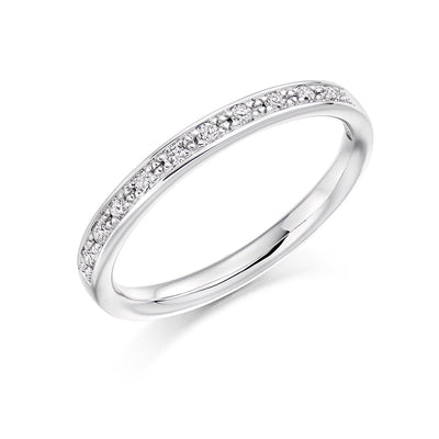 Grain-Set Half Eternity Ring, 0.15ct total (HET3347A)