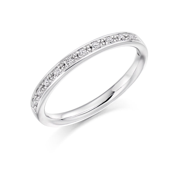 Grain-Set Half Eternity Ring, 0.15ct total (HET3347A)