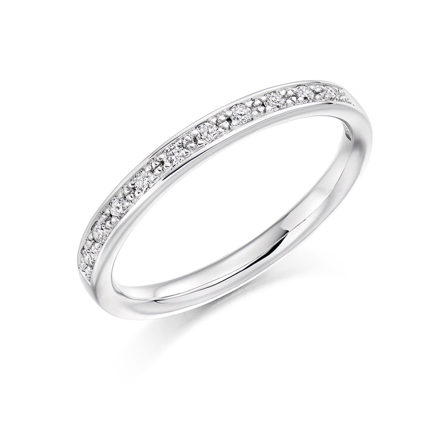 Grain-Set Half Eternity Ring, 0.15ct total (HET3347A)