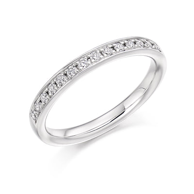 Grain-Set Half Eternity Ring, 0.25ct total (HET3348A)