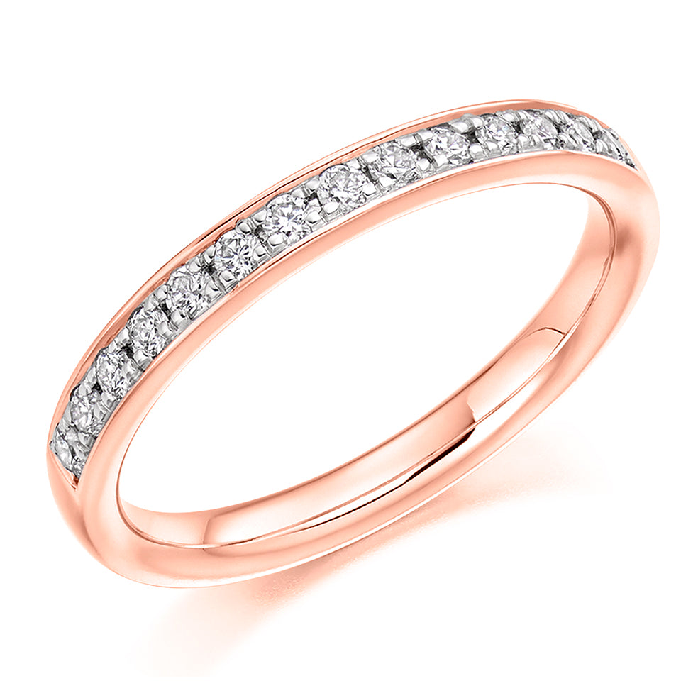 Grain-Set Half Eternity Ring, 0.30ct total (HET3351A) in Rose Gold