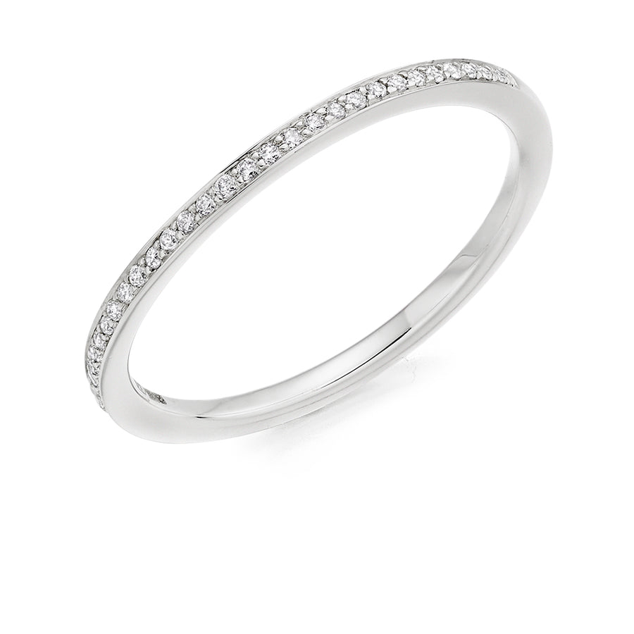 Grain-Set Half Eternity Ring, 0.10ct total (HET3544A)