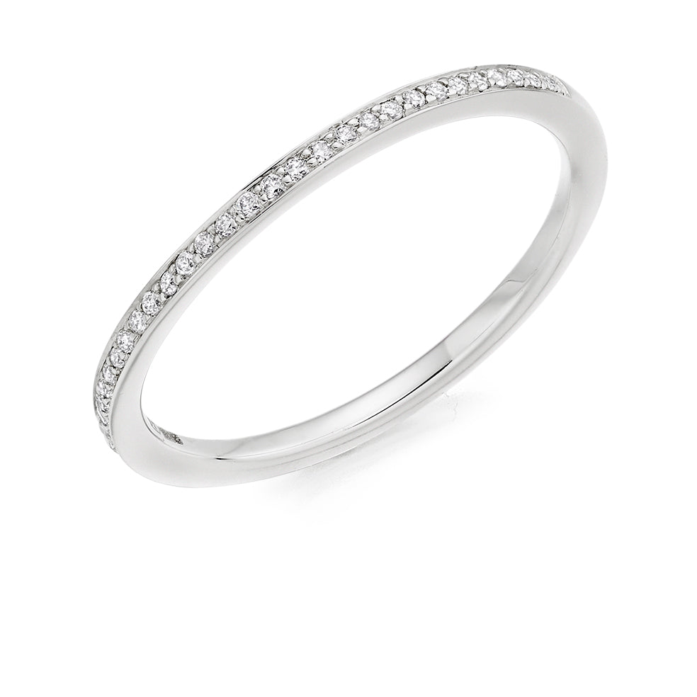 Grain-Set Half Eternity Ring, 0.10ct total (HET3545A)