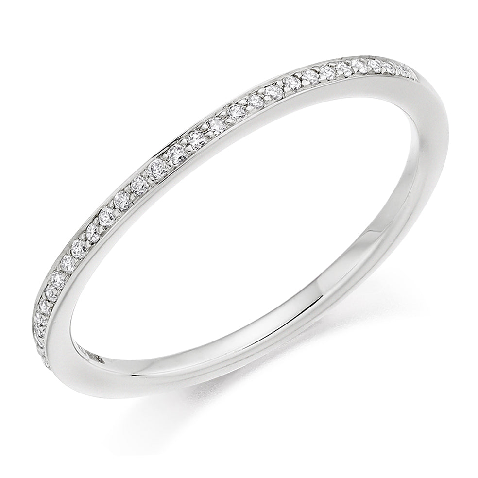 Grain-Set Half Eternity Ring, 0.20ct total (HET3547A)