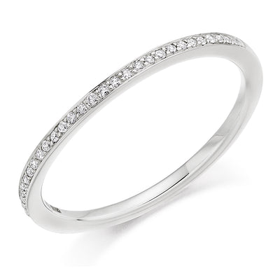 Grain-Set Half Eternity Ring, 0.20ct total (HET3547A)