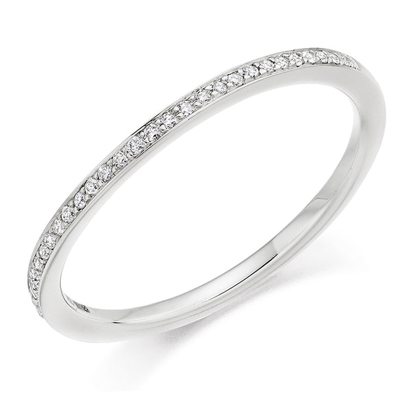 Grain-Set Half Eternity Ring, 0.20ct total (HET3547A)