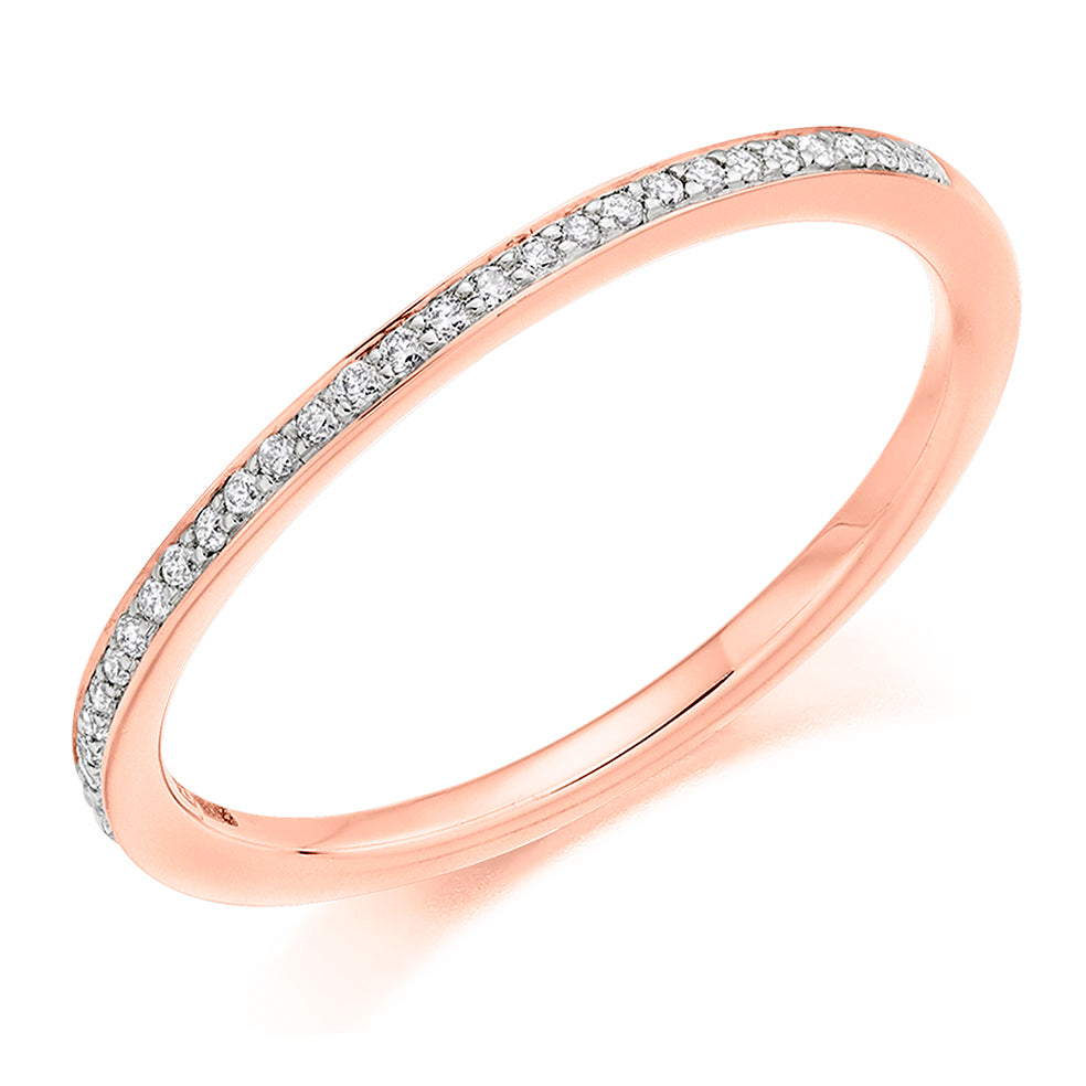 Grain-Set Half Eternity Ring, 0.20ct total (HET3547A) in Rose Gold