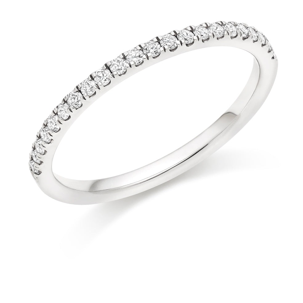 Micro-claw-Set Half Eternity Ring, 0.20ct total (HET3574A)