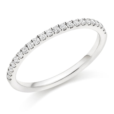 Micro-claw-Set Half Eternity Ring, 0.20ct total (HET3575A)