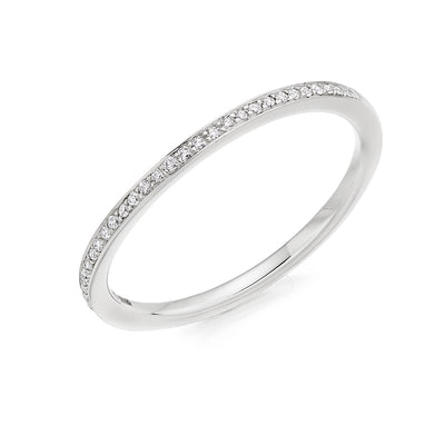 Grain-Set Half Eternity Ring, 0.10ct total (HET3579A)