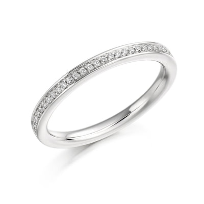 Grain-Set Half Eternity Ring, 0.10ct total (HET3687A)