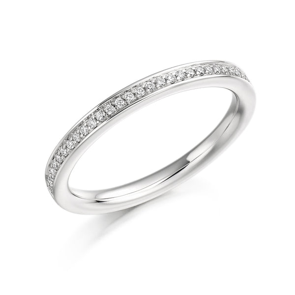 Grain-Set Half Eternity Ring, 0.10ct total (HET3687A)