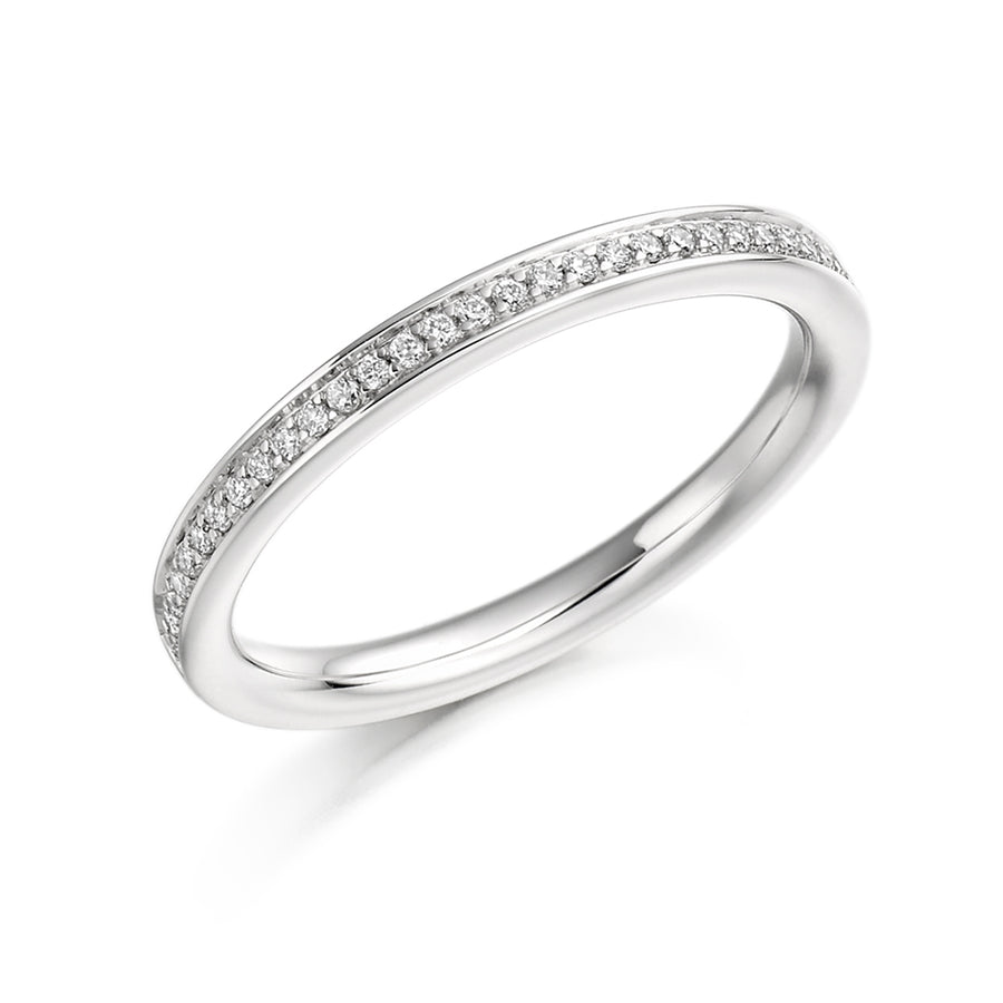 Grain-Set Half Eternity Ring, 0.10ct total (HET3687A)