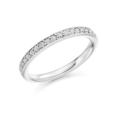 Grain-Set Half Eternity Ring, 0.30ct total (HET3698A)