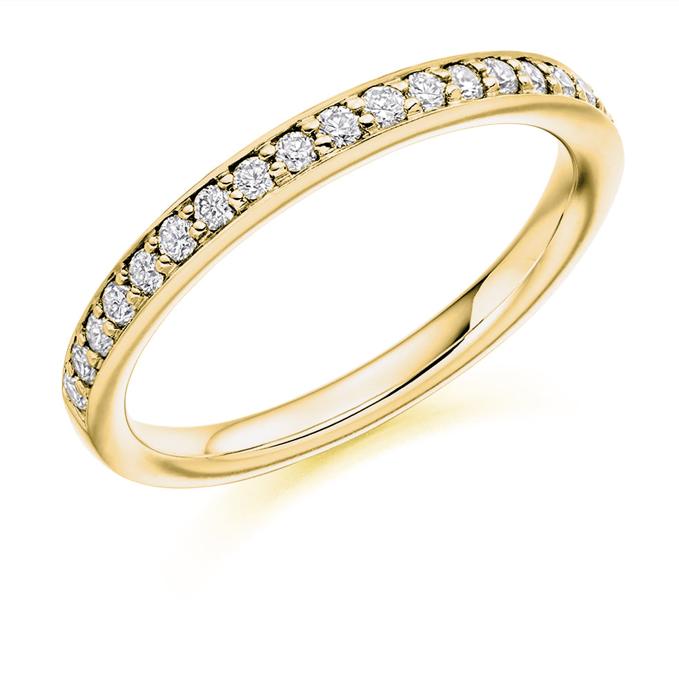 Grain-Set Half Eternity Ring, 0.35ct total (HET3705A) in Yellow Gold