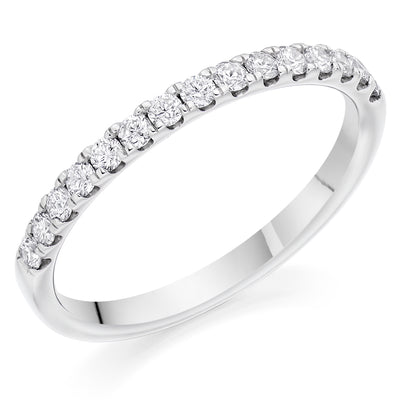Micro-claw-Set Half Eternity Ring, 0.30ct total (HET3732A)